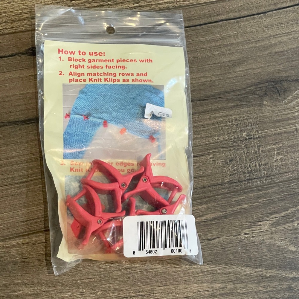 Kelly Klip Inc Knit Klips Pink Knitting Crochet Seaming Clips Set of 5 NEW